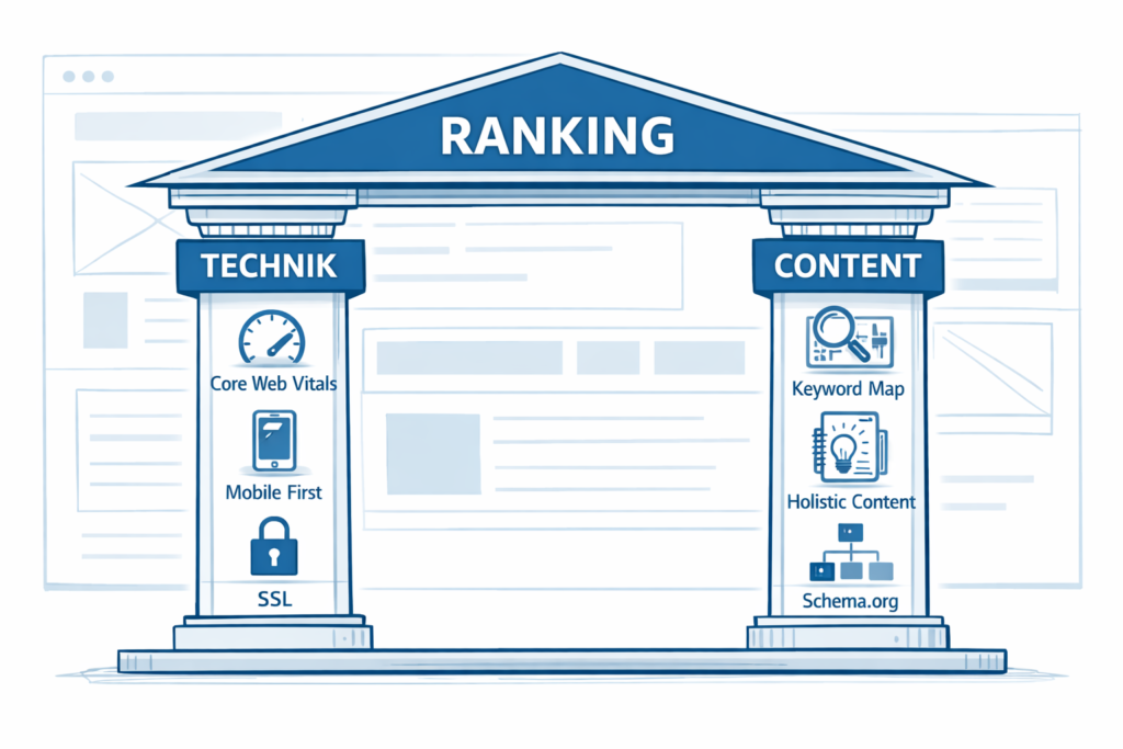 Die Säulen der On-Page-Optimierung: Perfektion auf der eigenen Bühne
